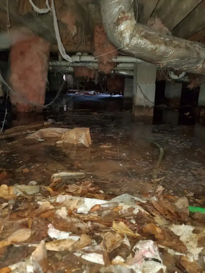 Crawl space flood assessment for Commercial Water Damage Restoration in Carneys Point