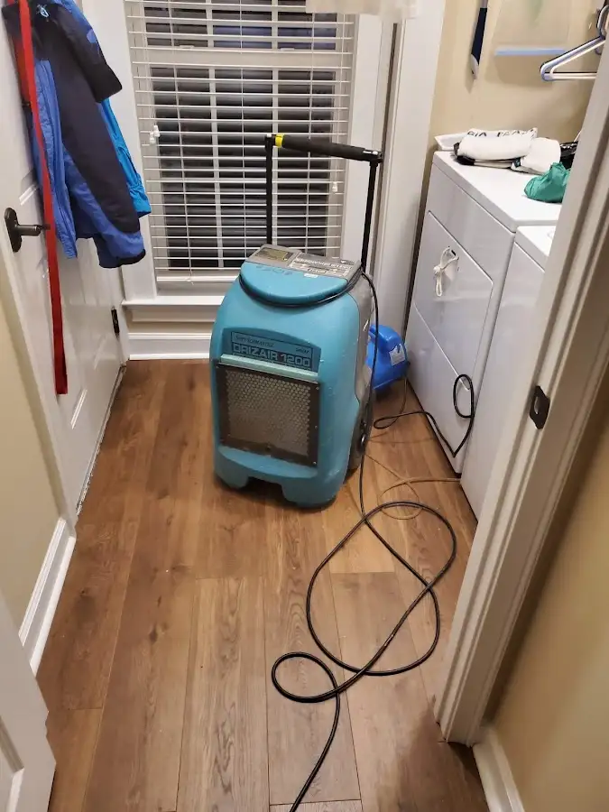 Commercial dehumidifier deployed for Flood Damage Cleanup in Carneys Point