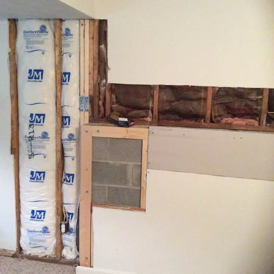 Wall insulation replacement during Contents Cleaning & Restoration in Carneys Point